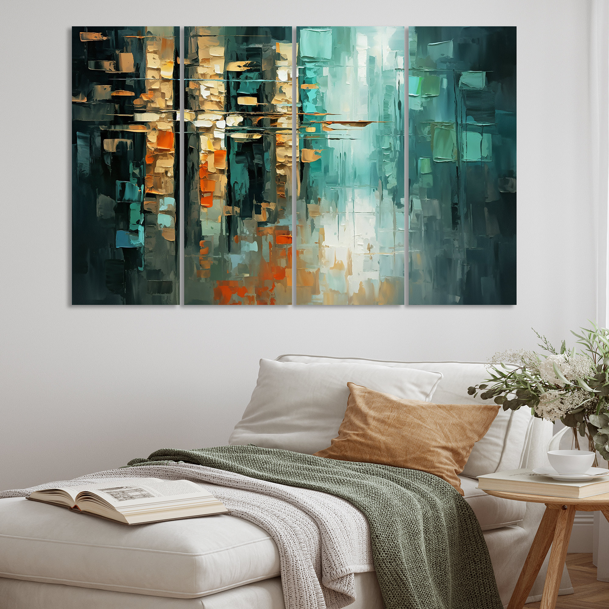 Design Art Awakening Of Possiblities Abstract Teal & Gold - Abstract